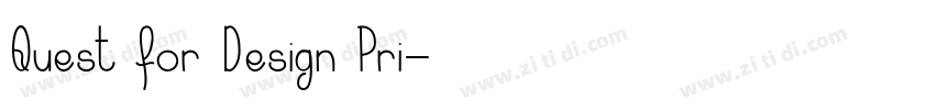 Quest for Design Pri字体转换